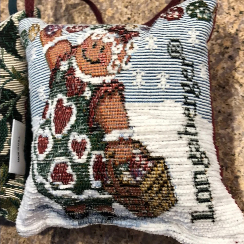 2 Longaberger Door Knob Holiday Decor Pillows